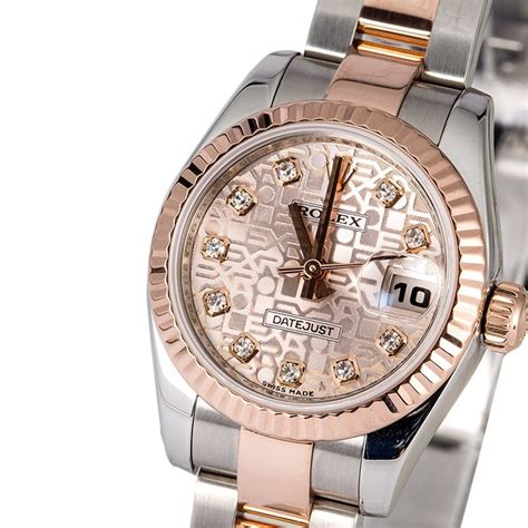 rolex lady datejust oyster rose gold jubilee|Rolex lady Datejust price.